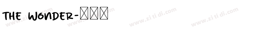 the wonder字体转换